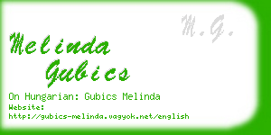 melinda gubics business card